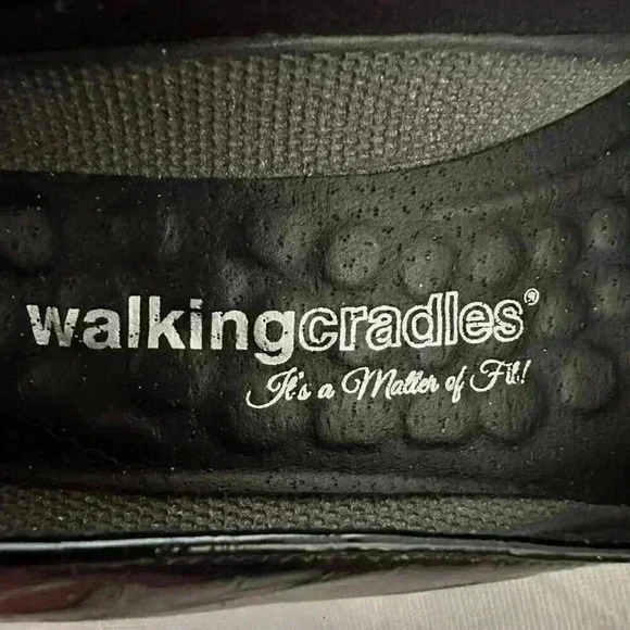 Walking Cradles Joy Pump Heel Black Croc Womens Size 7.5 - Picture 6 of 7